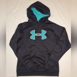 Under Armour Black Hoodie with Teal Accent